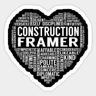 Construction Framer Heart Sticker